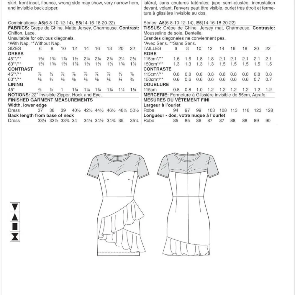 Vogue Sewing‎ Pattern V1383 DONNA KARAN Dress Misses Size 6-14